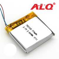 聚合物鋰電池ALQ753133/1000mAh 3.7V